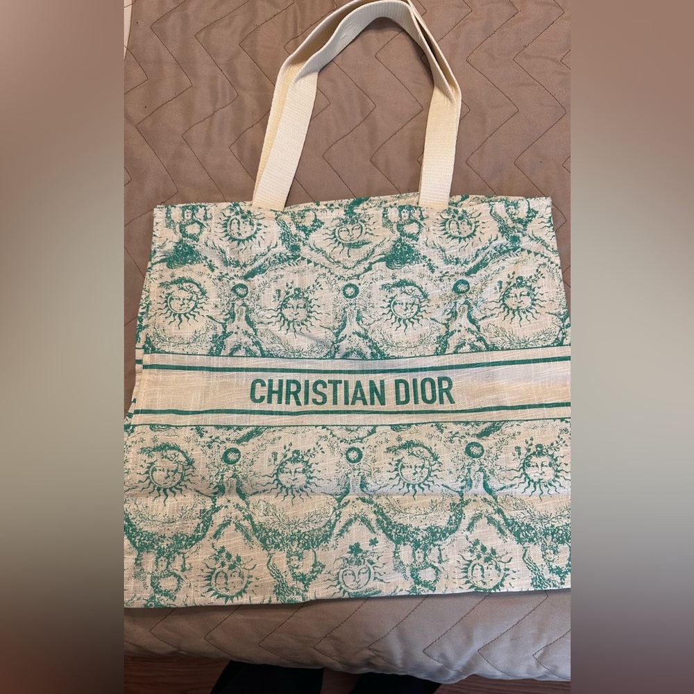 New Christian DIOR Dioriviera GWP Beach Tote Turquoise 2024